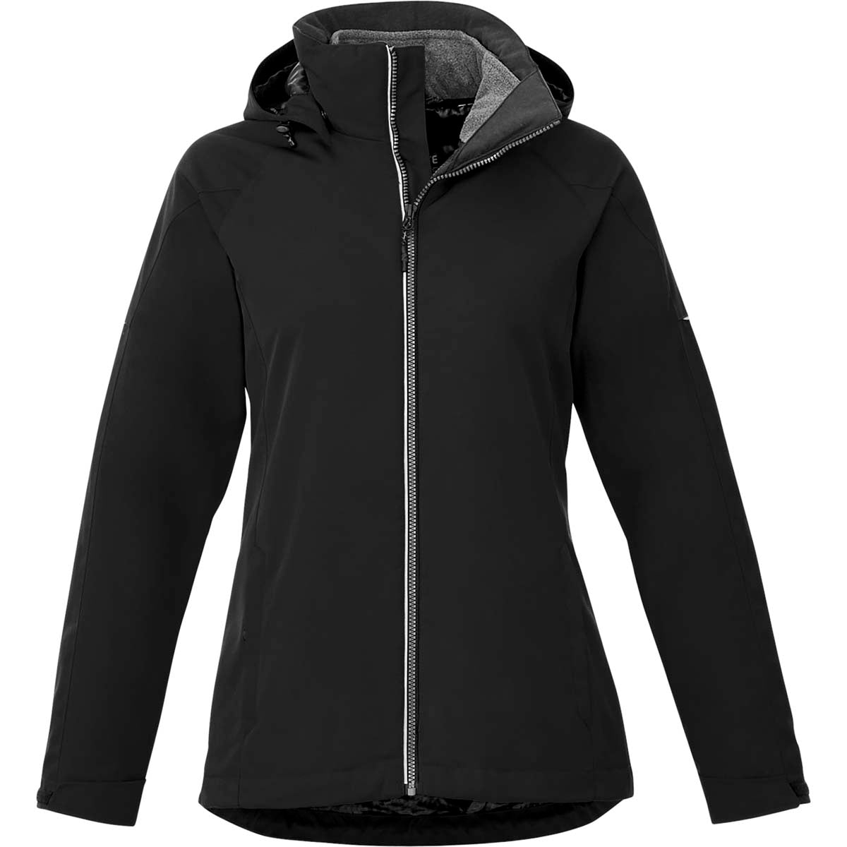 Elevate Women's Stylish Black/Heather Dark Charcoal Arlington 3-in-1 Jacket - Must-Have for Active Women!