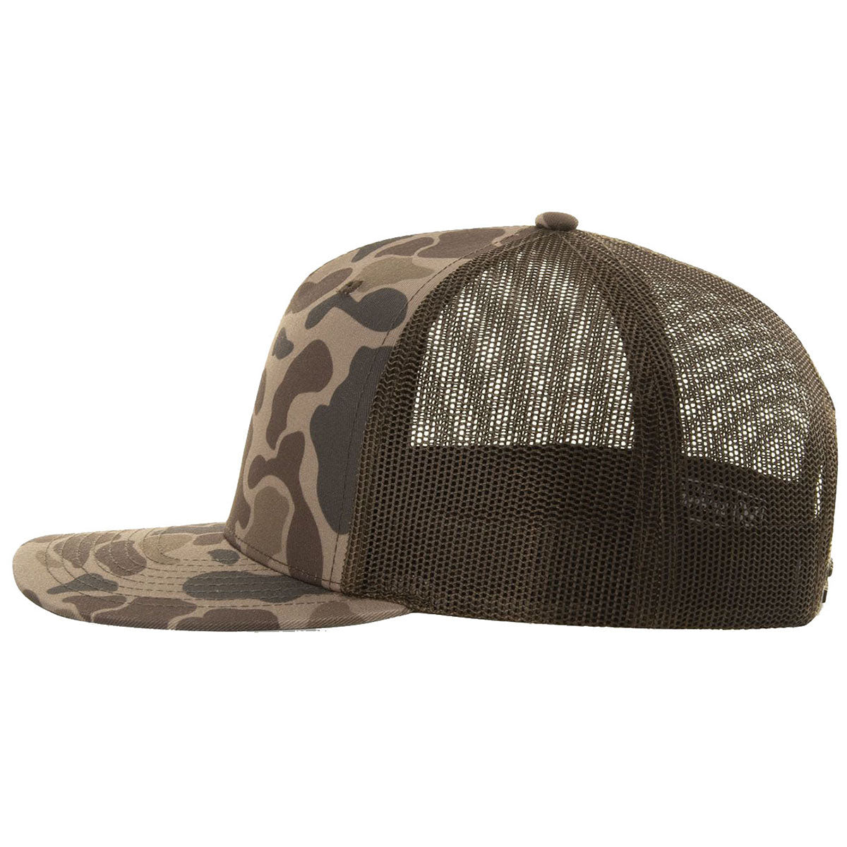 Richardson Bark Duck Camo/Brown Printed Five - Panel Trucker Hat: The Ultimate Outdoor Accessory