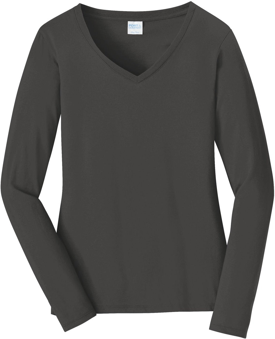 Hurry! Limited Stock - Port & Company Ladies' Favorite Long Sleeve V-Neck Tee