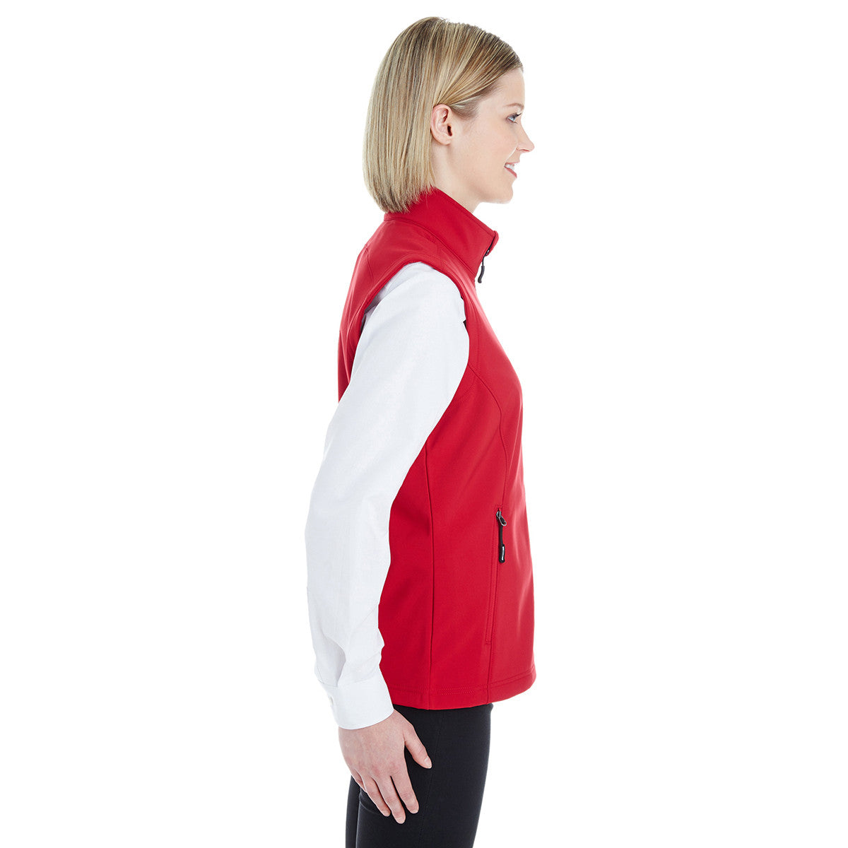 Core 365 Women's Stunning Red Cruise Two-Layer Fleece Bonded Soft Shell Vest - A Must-Have!