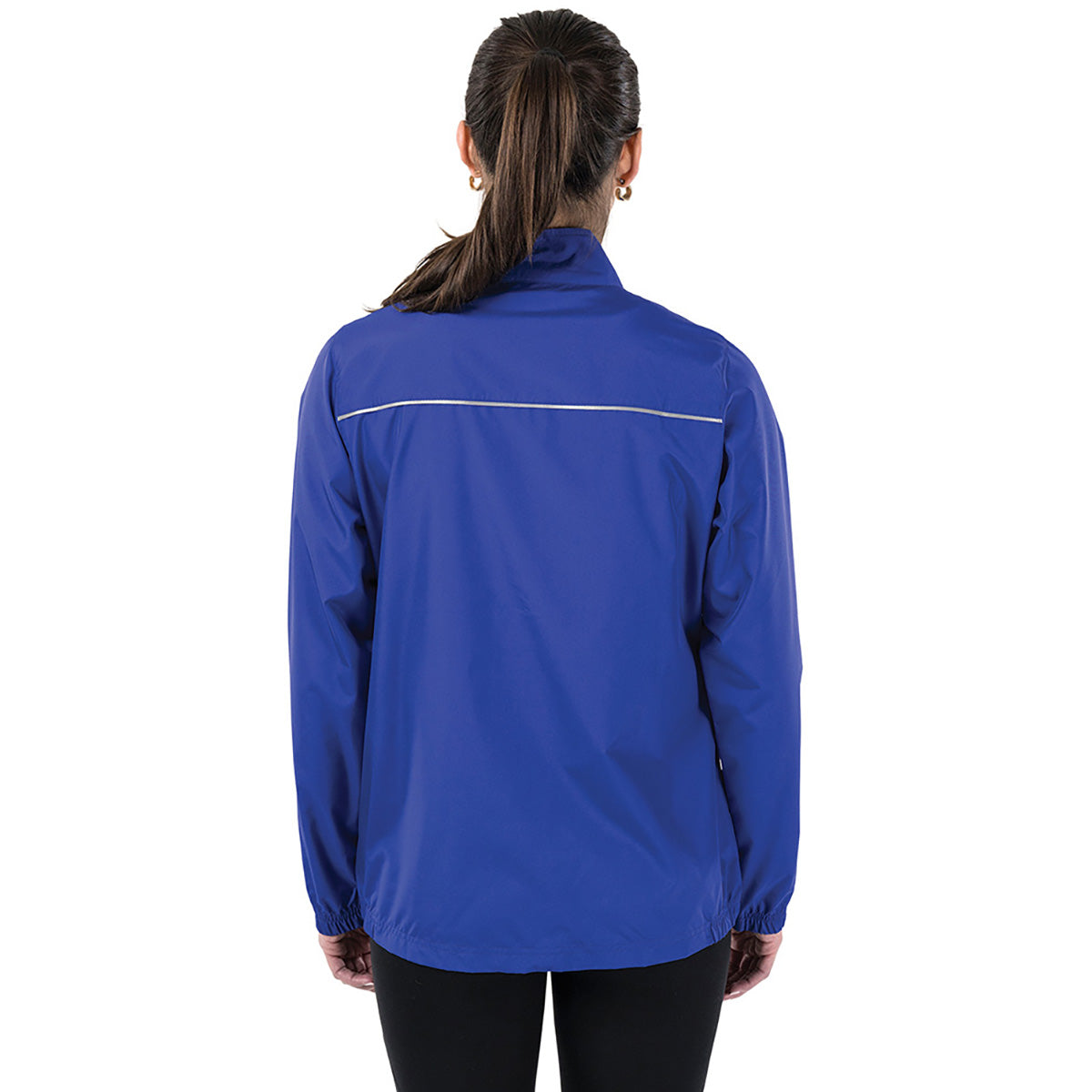 Charles River Women's Royal Skyline Pack-N-Go Reflective Jacket: Show Your Team Spirit!