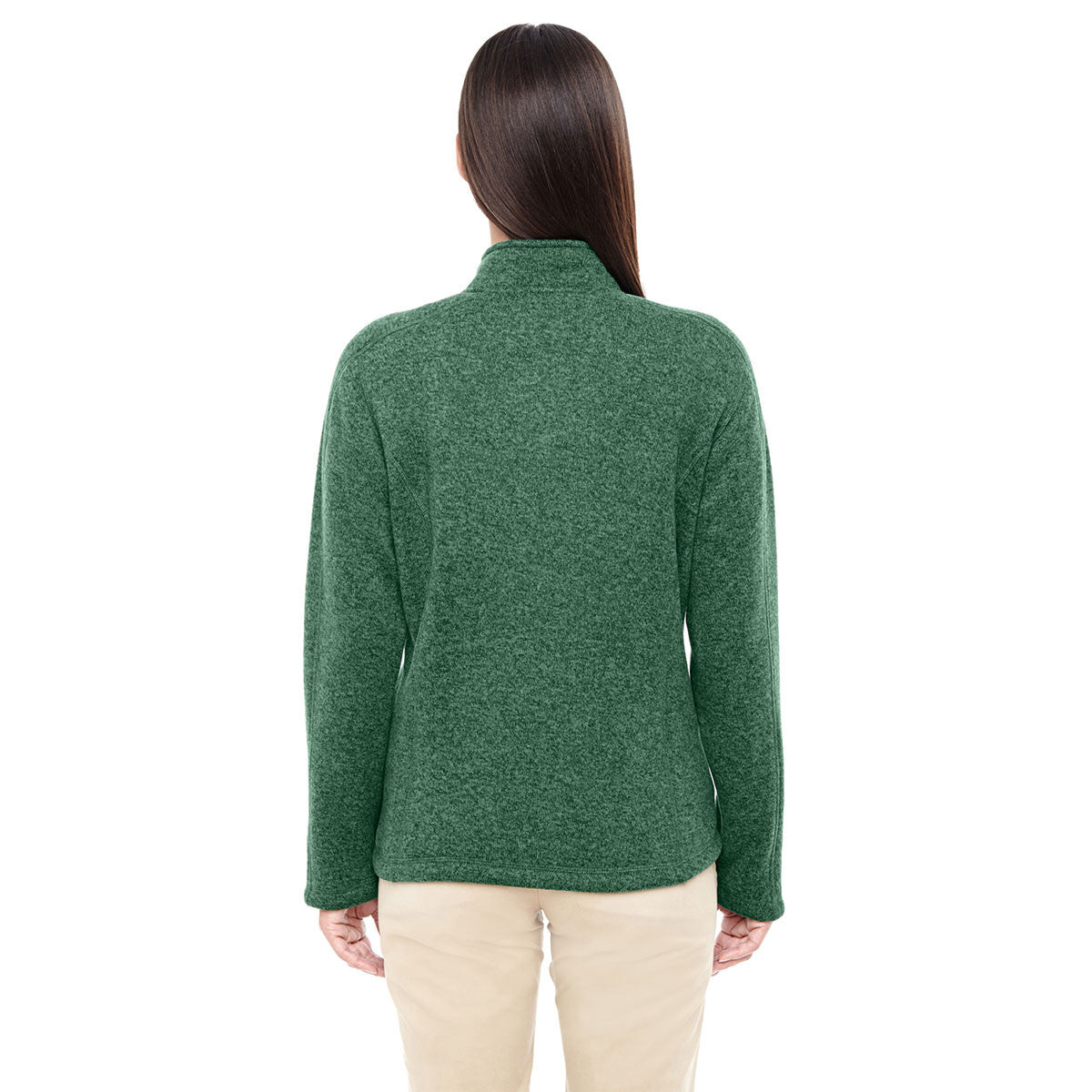 Devon & Jones Women's Forest Heather Bristol Full-Zip Fleece Sweater Jacket - A Must-Have!