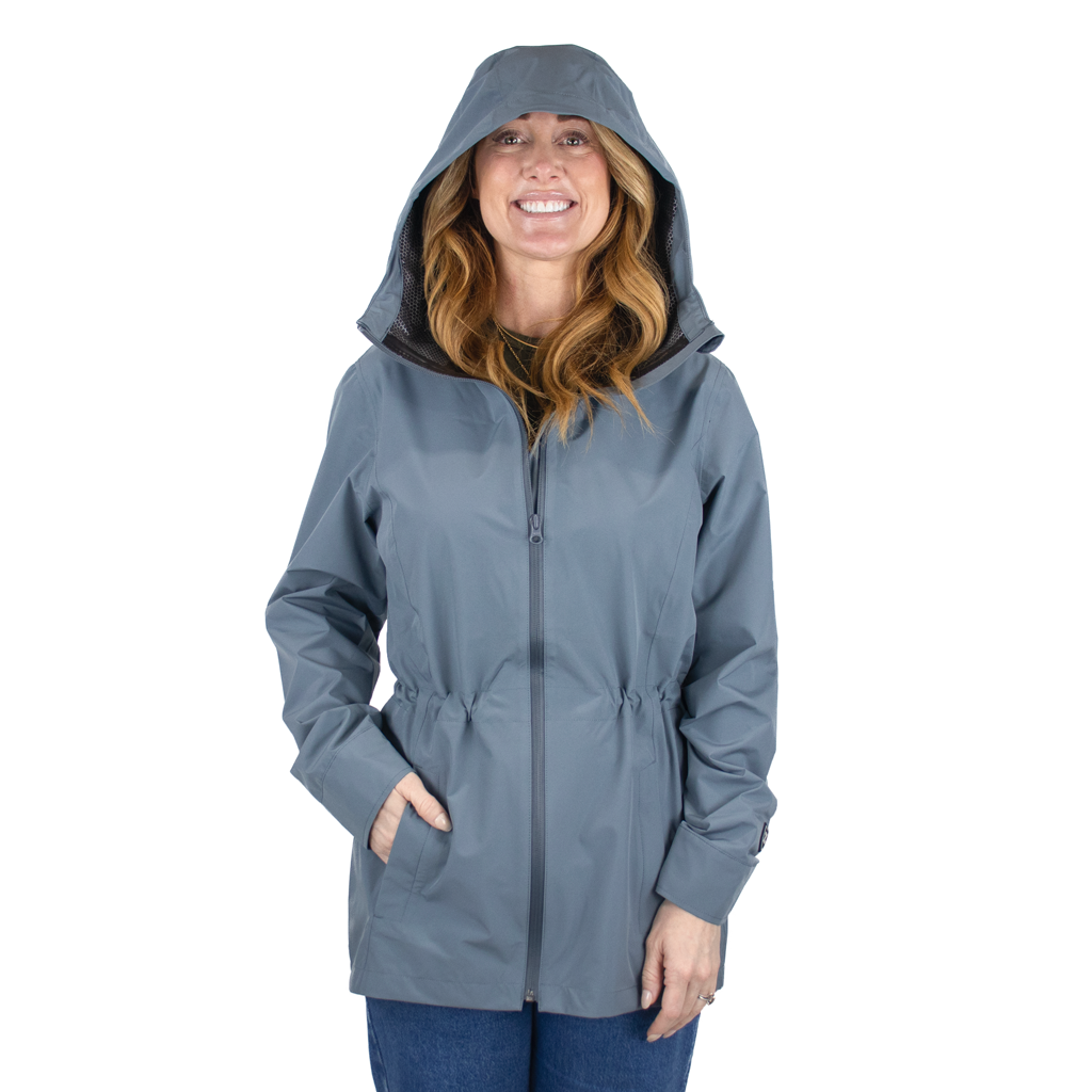 Zusa Women's Charcoal North Shore Rain Jacket - A Sustainable Fashion Statement