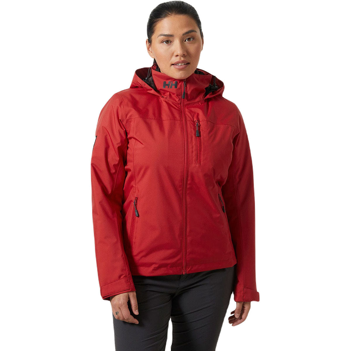 Helly Hansen Women's Red Crew Hooded Midlayer Jacket 2.0 - Ideal for Sailing Enthusiasts