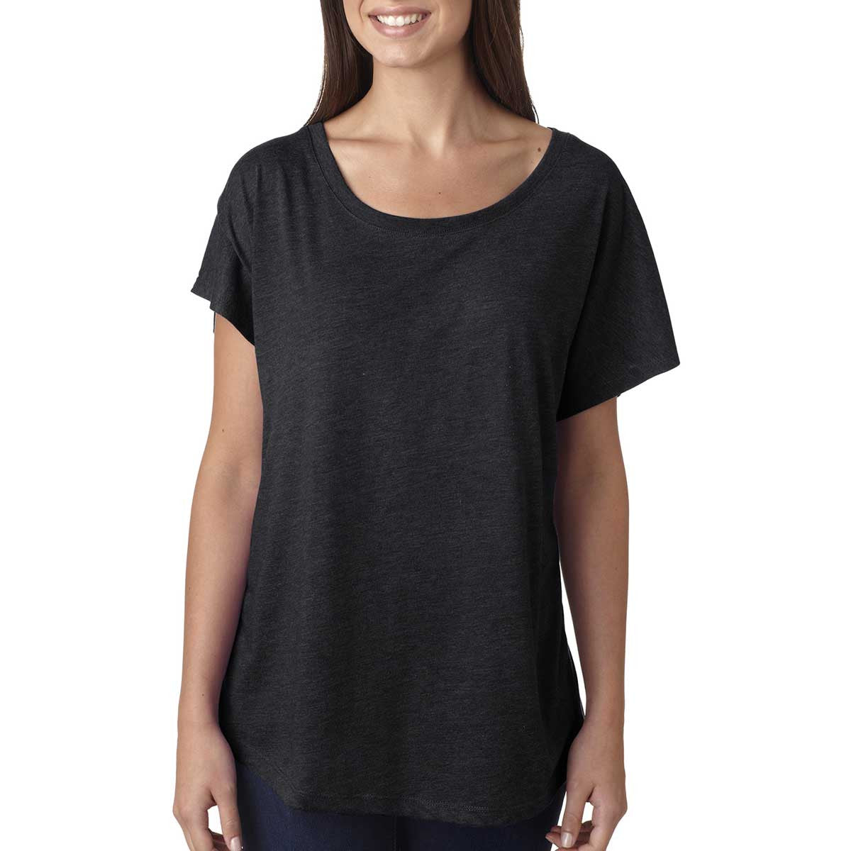 Next Level Women's Stunning Vintage Black Triblend Dolman - A Must-Have!