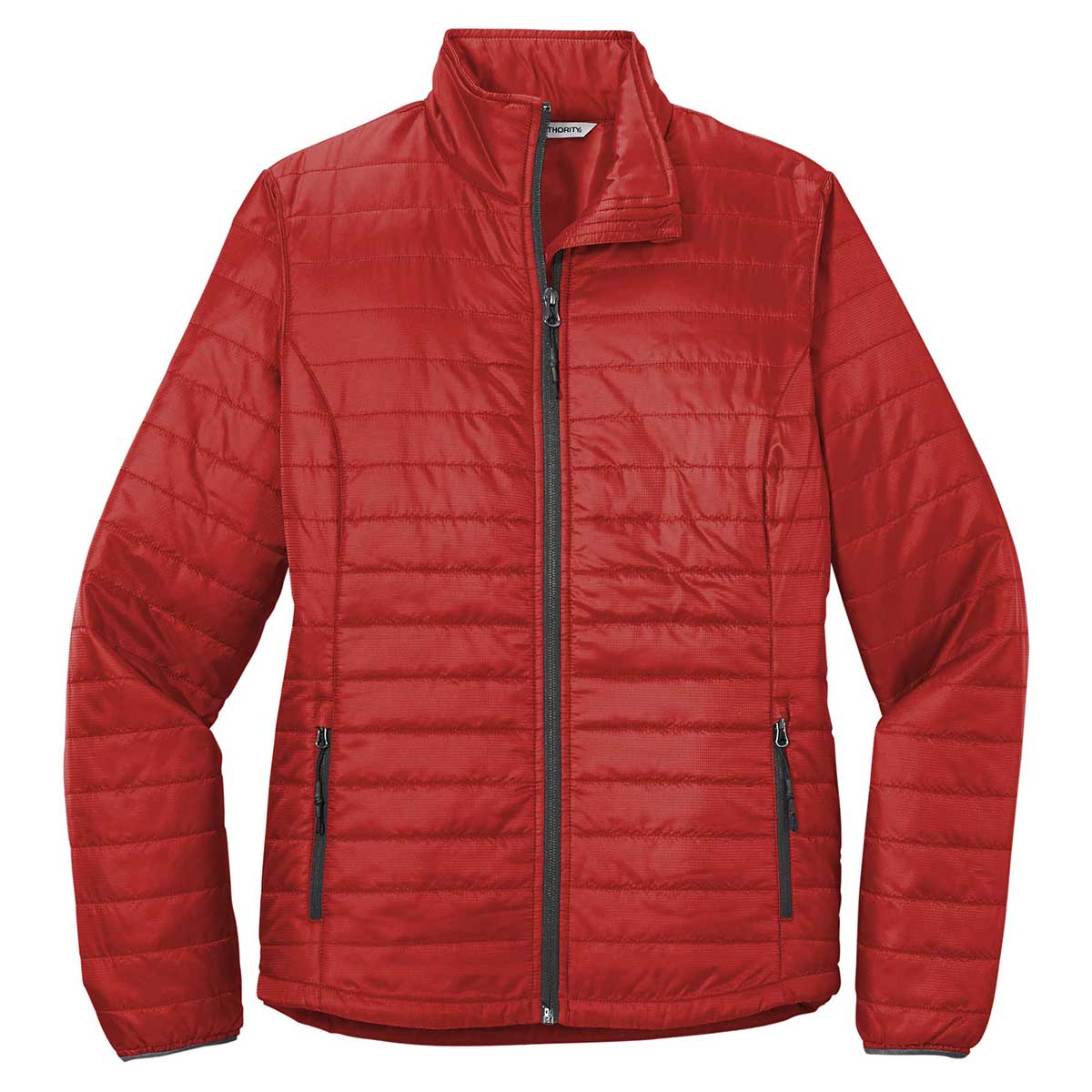 Port Authority Women's Stunning Fire Red/Graphite Packable Puffy Jacket