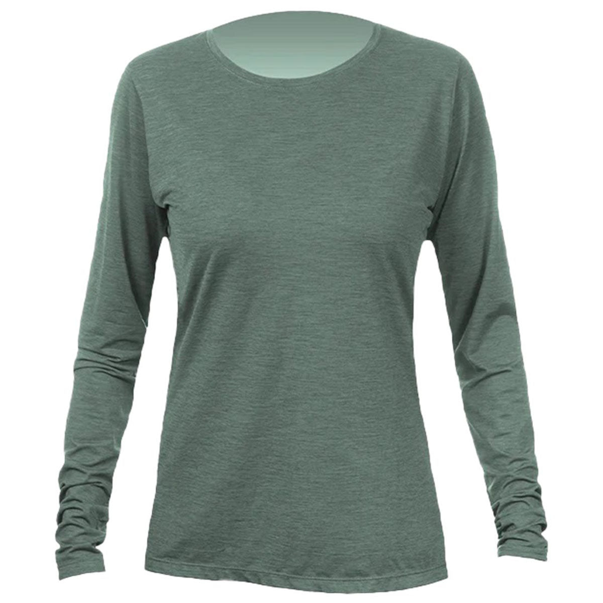 ANETIK Women's Dark Olive Heathered Breeze Tech Long Sleeve T-Shirt - Showcase Your Style!