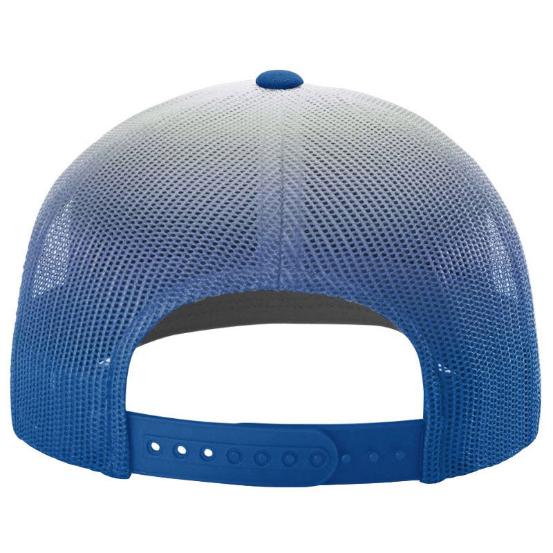 Richardson Royal/White Fade Printed Mesh Trucker Hat: A Stylish Outdoor Essential