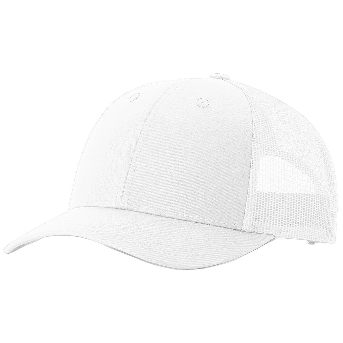 Richardson's Stunning White Mesh Back Solid Low Pro Trucker Hat