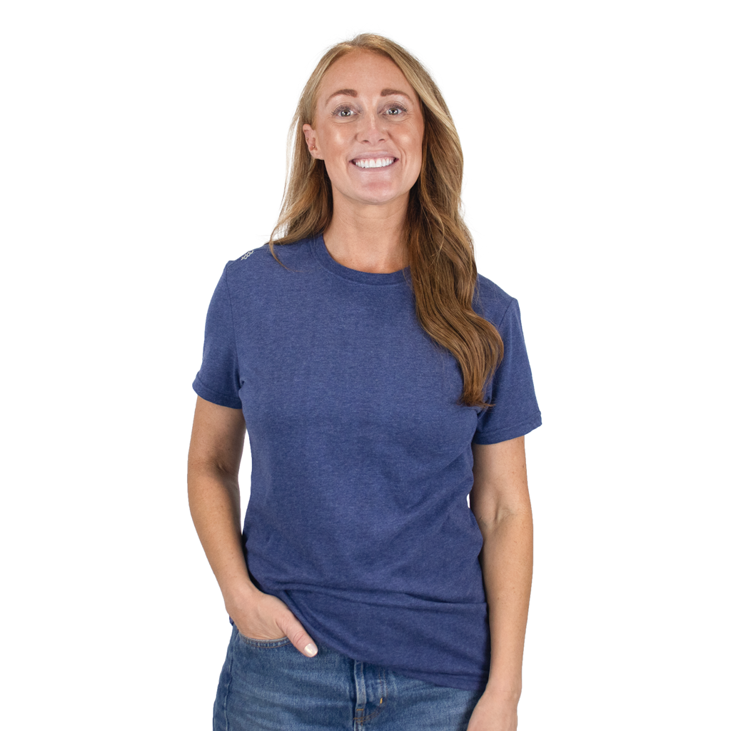 Zusa Women's True Navy Heather Tamarac Tee: A Sustainable Fashion Statement