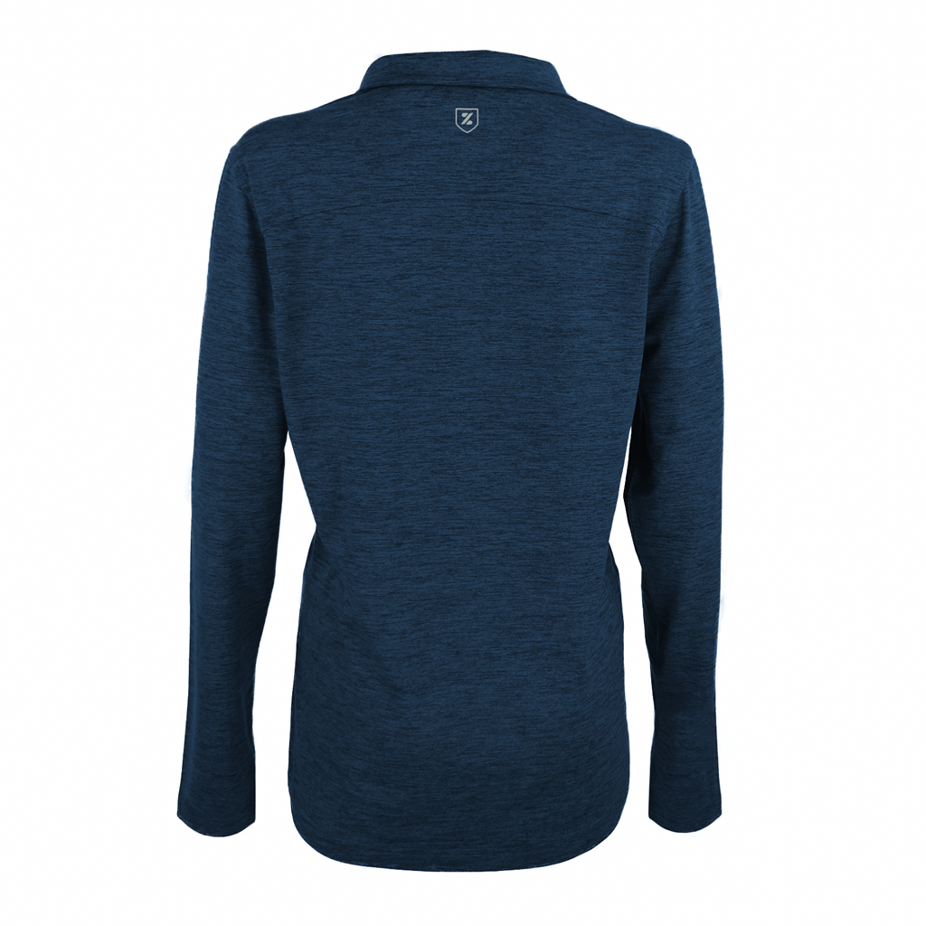 Zusa Women's Navy Heather Brisk Quarter Zip - A Must - Have for Active Women