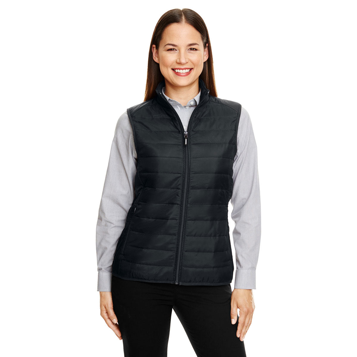 Core 365 Women's Stylish Black Prevail Packable Puffer Vest - Your Outdoor Essential