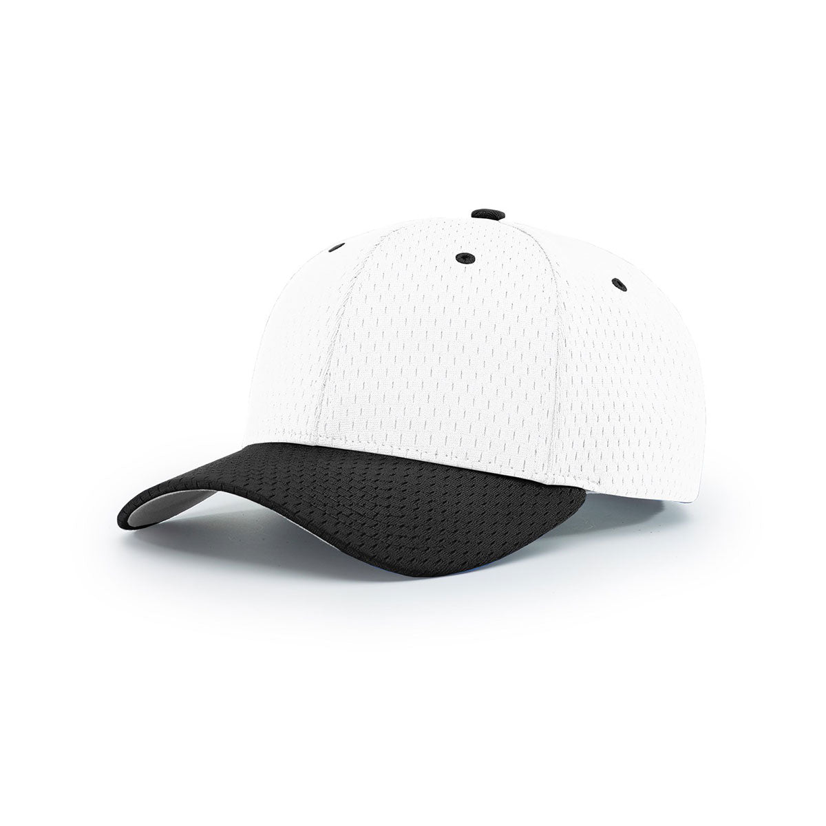Richardson White/Black Pro Mesh Adjustable Cap: Ideal for On-Field Action