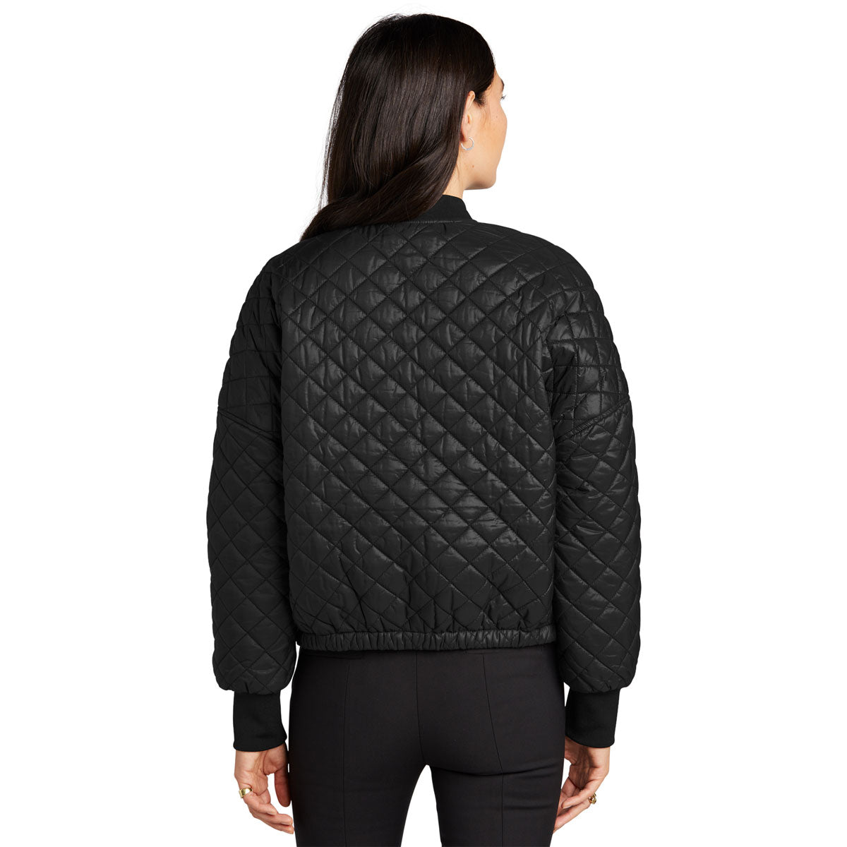 Mercer+Mettle Women's Stunning Deep Black Boxy Quilted Jacket
