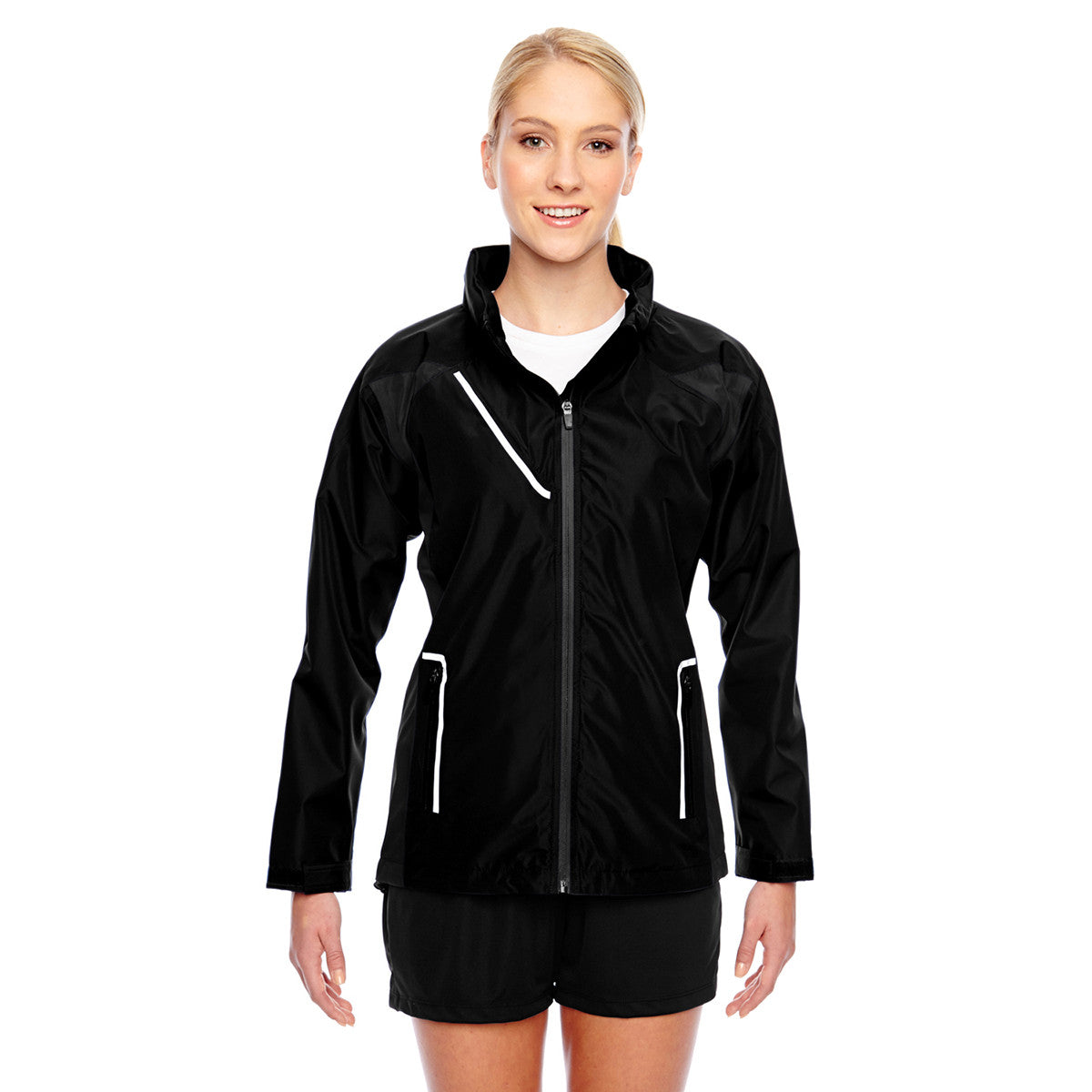 Team 365 Women's Stylish Black Dominator Waterproof Jacket - Unleash Your Outdoor Potential!