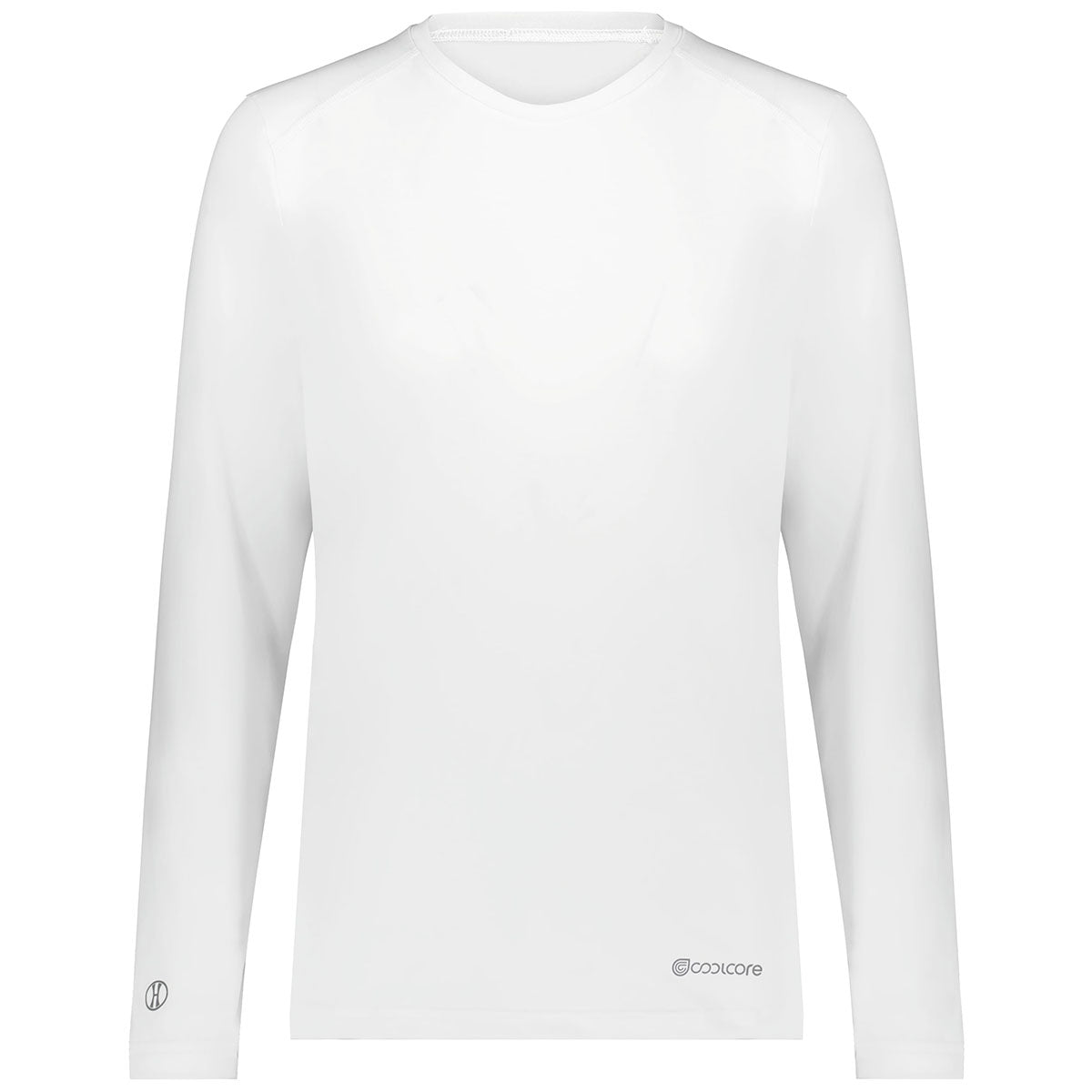 Holloway Women's Stunning White Coolcore Essential Long Sleeve Tee - Perfect for Fitness!