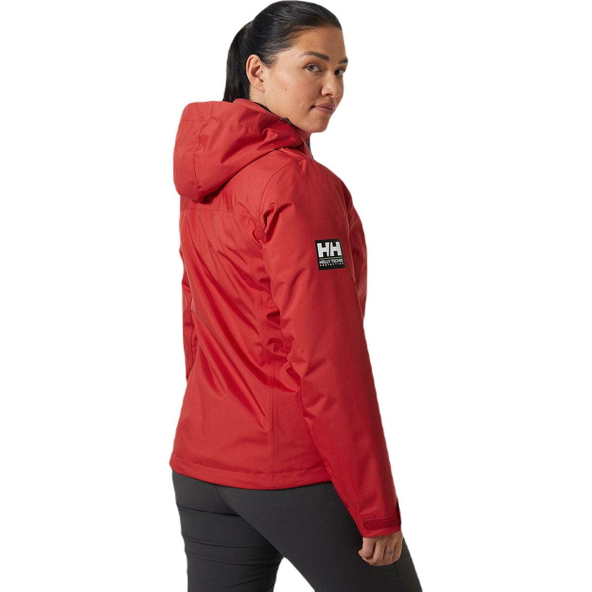 Helly Hansen Women's Red Crew Hooded Midlayer Jacket 2.0 - Ideal for Sailing Enthusiasts