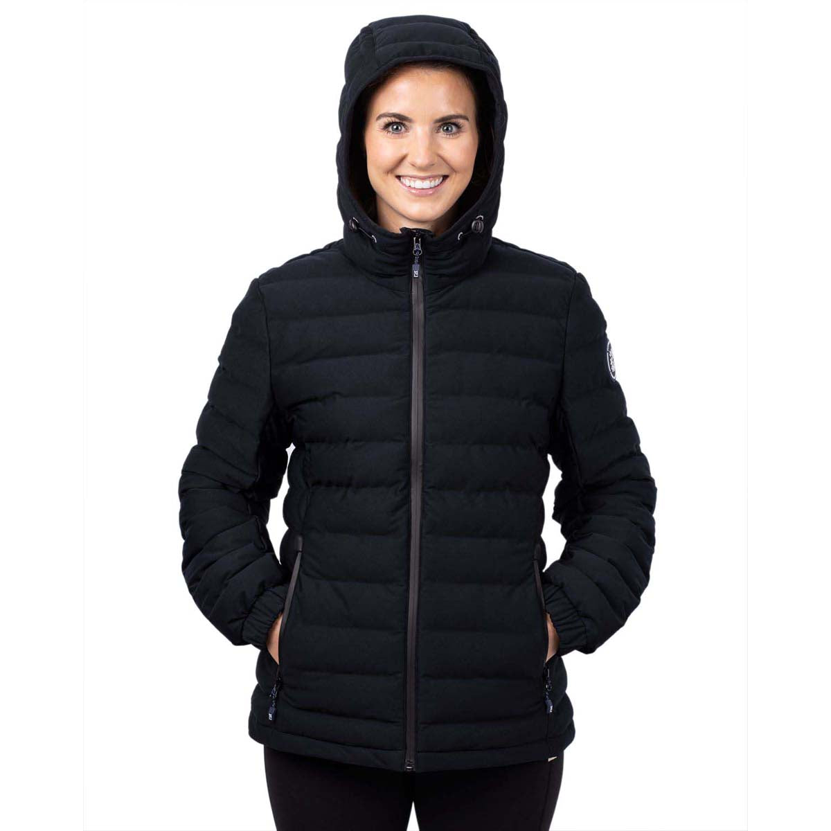 Cutter & Buck Women's Black Ridge Repreve Eco Insulated Stylish Puffer Jacket