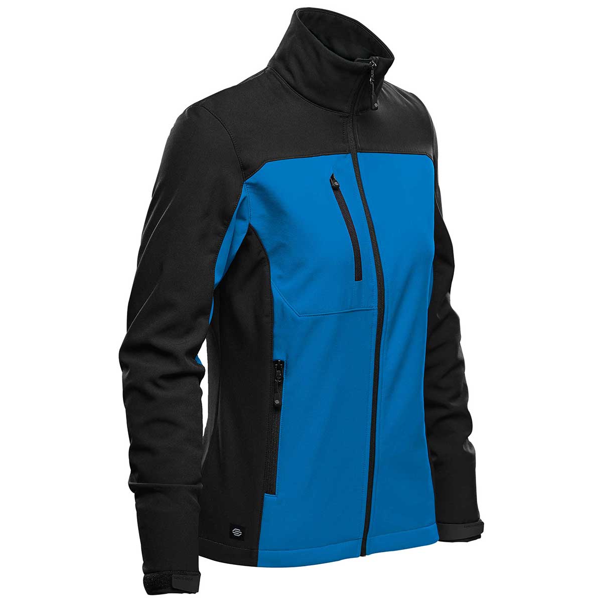 Stormtech Women's Azure Blue/Black Cascades Softshell - Stylish Activewear