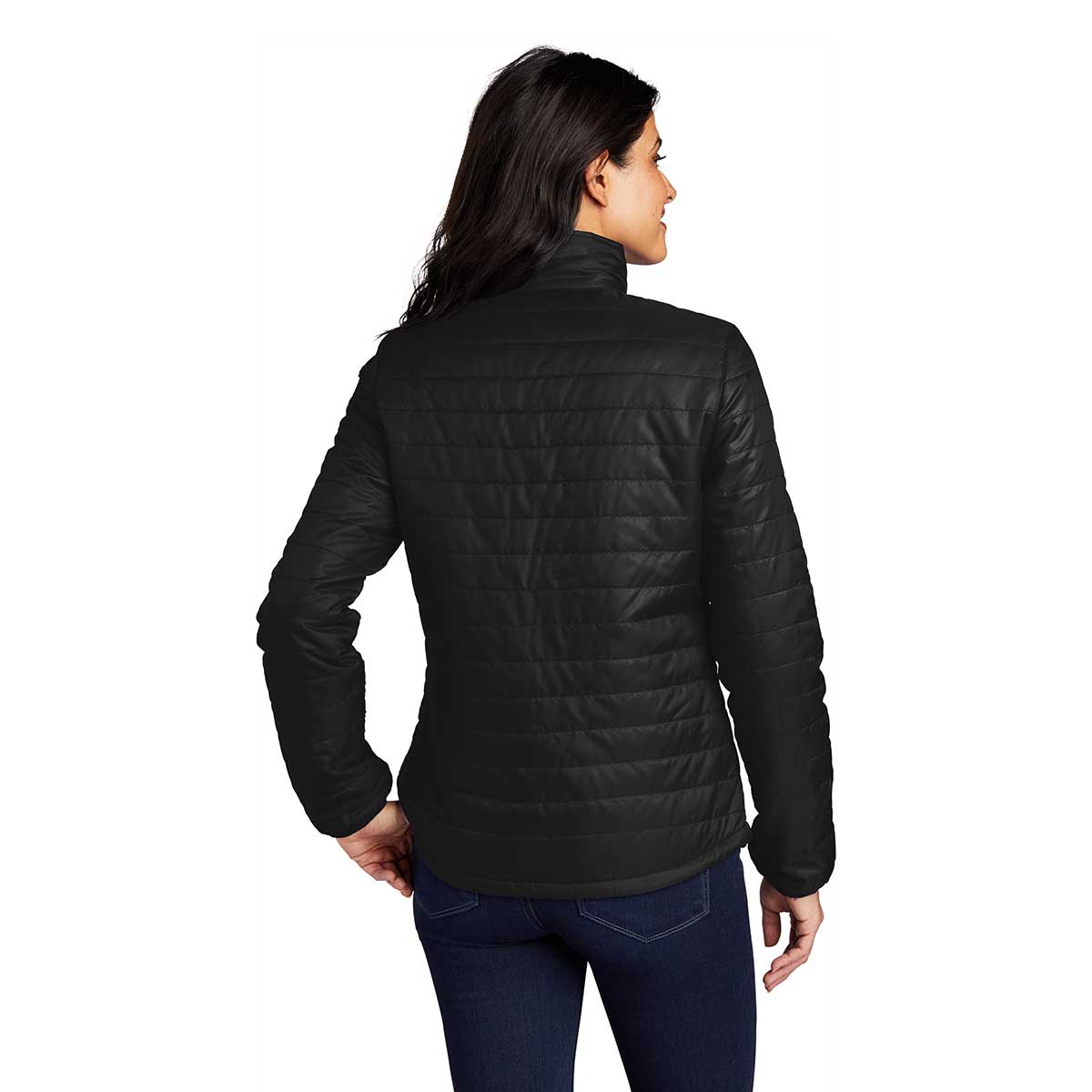 Port Authority Women's Stunning Deep Black Packable Puffy Jacket