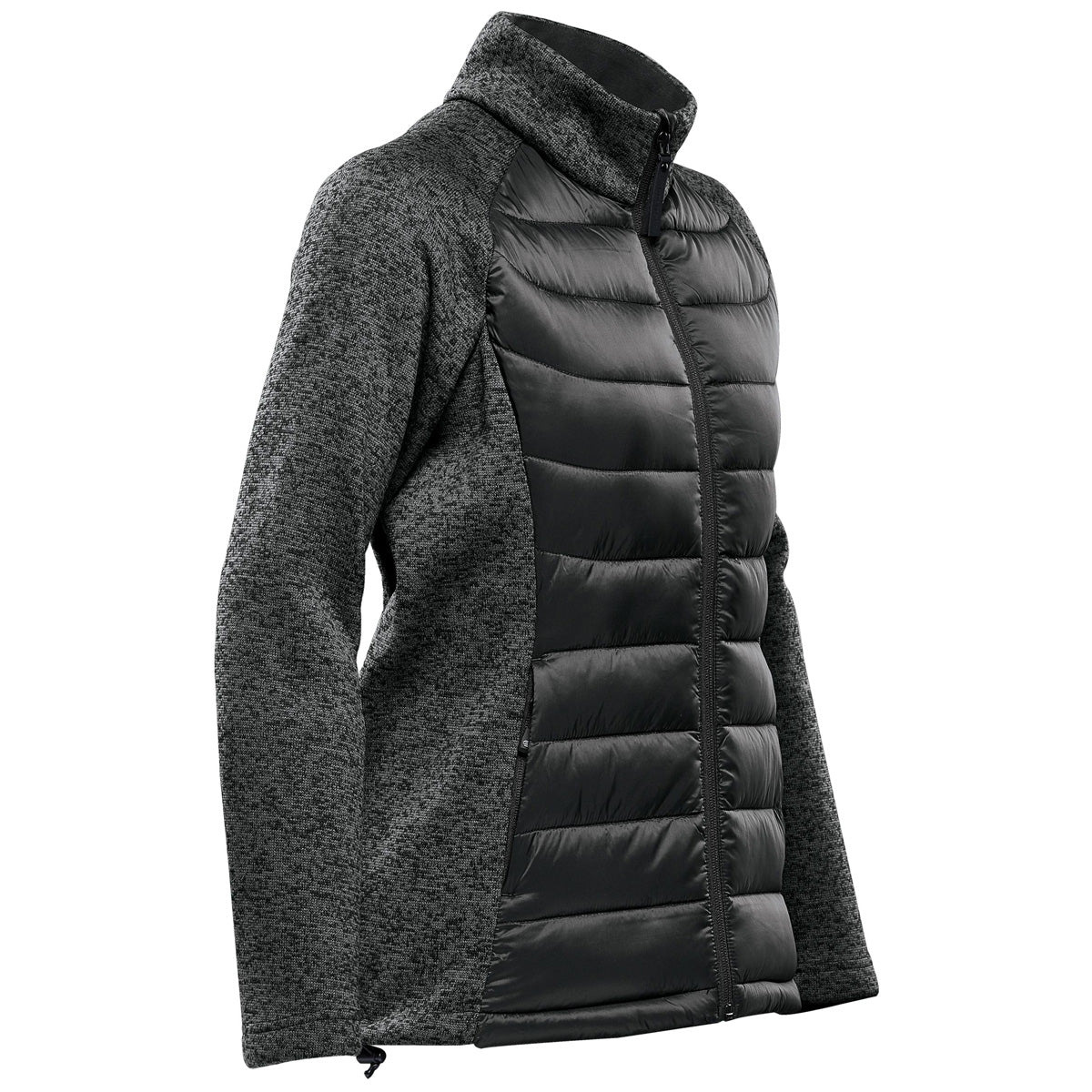 Stormtech Women's Black/Dolphin Heather Narvik Hybrid Jacket - A Futuristic Cold-Weather Essential