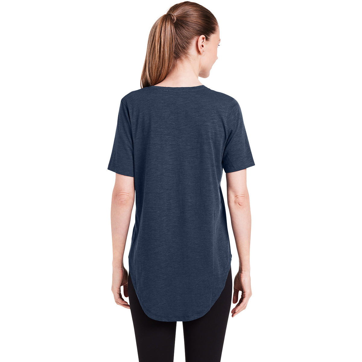 tasc Women's Stylish Navy Longline T-Shirt - Customizable for a Stunning Look