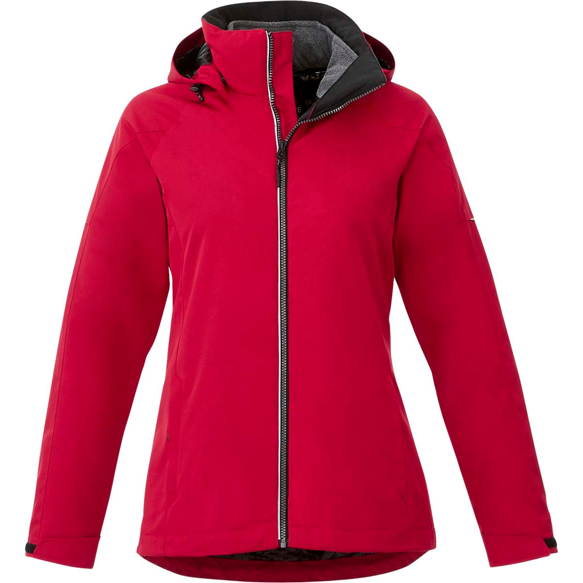 Elevate Women's Red/Heather Dark Charcoal Arlington 3-in-1 Team Jacket - A Must-Have for Women!