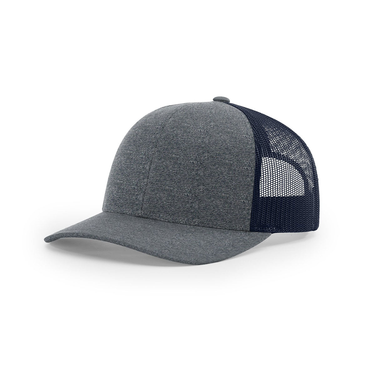 Richardson Navy Heather Trucker Hat with Navy Mesh Back