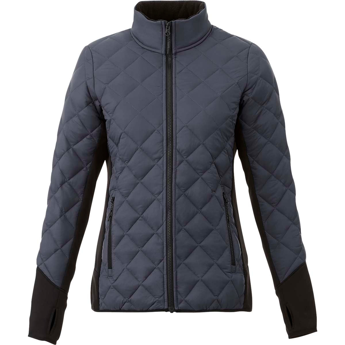 Elevate Women's Grey Storm/Black Rougemont Hybrid Insulated Jacket - The Ultimate Activewear for Women