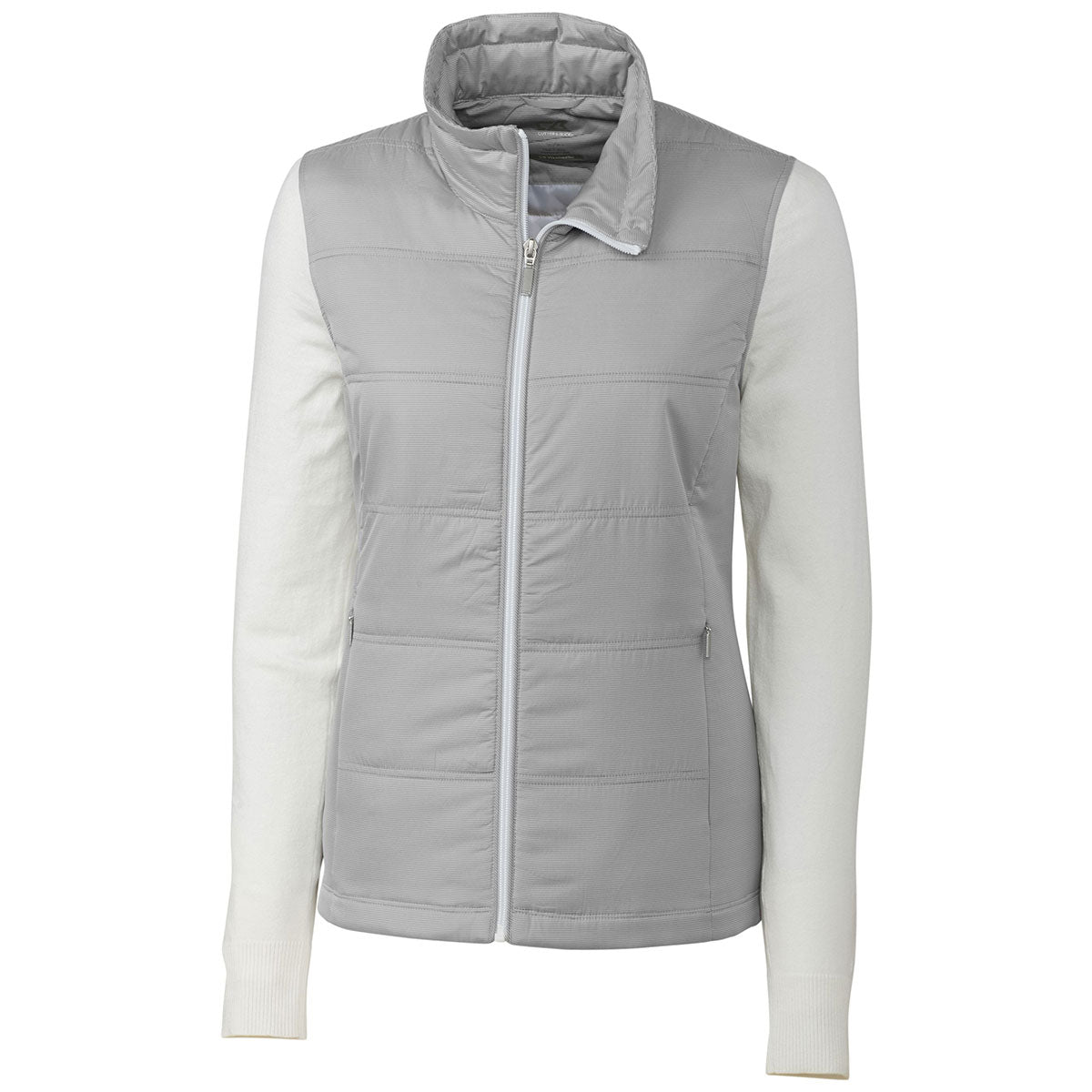 Cutter & Buck Women's Stunning White Cora Quilted Sweater Jacket