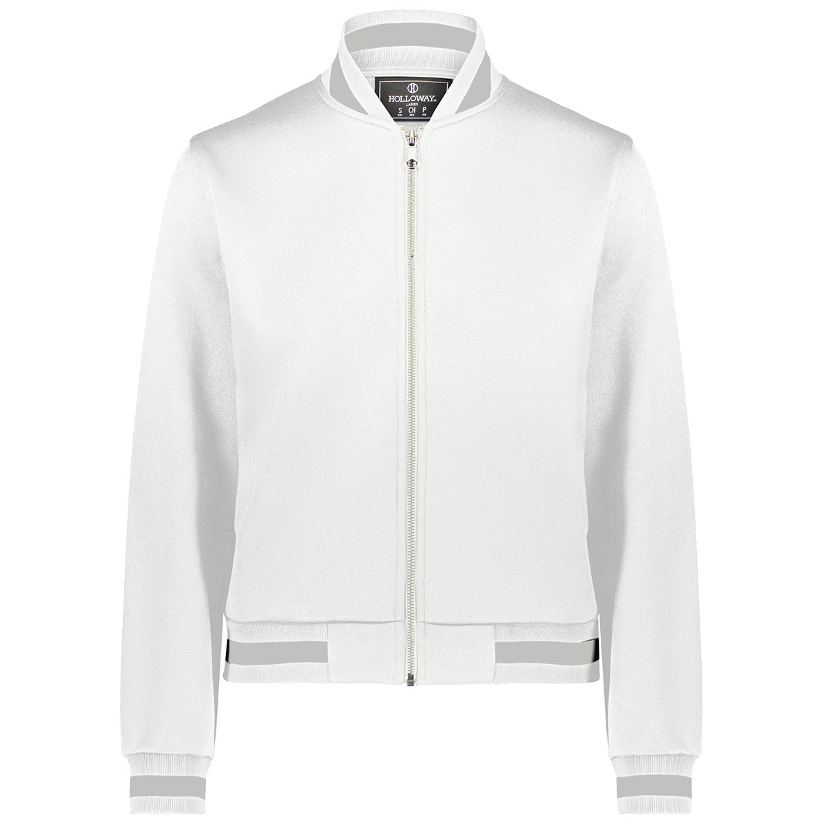 Holloway Women's Retro White/Athletic Heather V-Street Full Zip Jacket