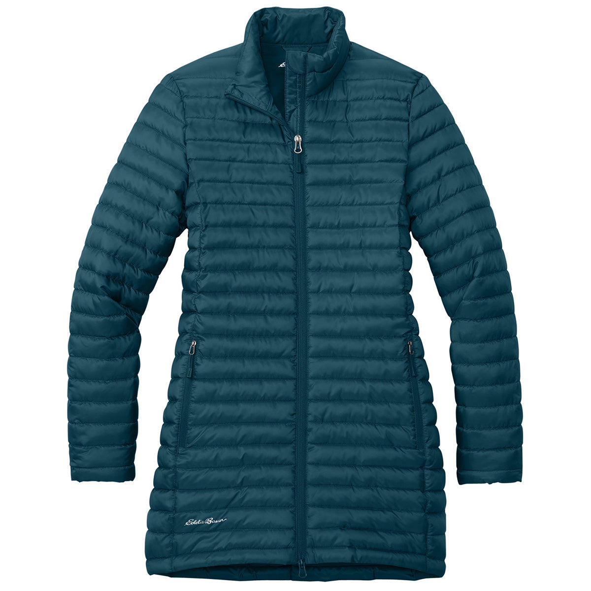 Eddie Bauer Women's Stunning Adriatic Blue Packable Quilted Full-Zip Jacket