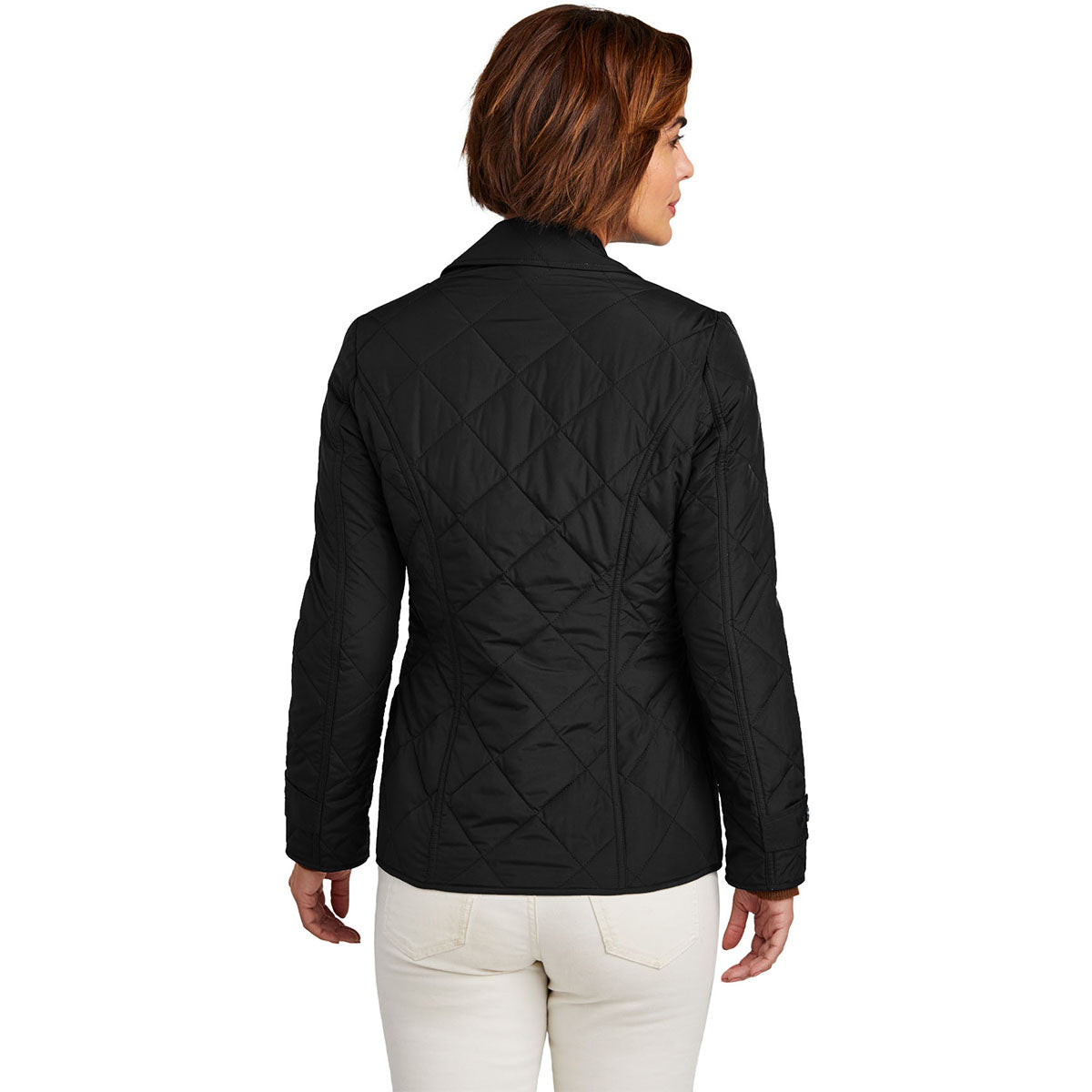Brooks Brothers Women's Stunning Deep Black Quilted Jacket
