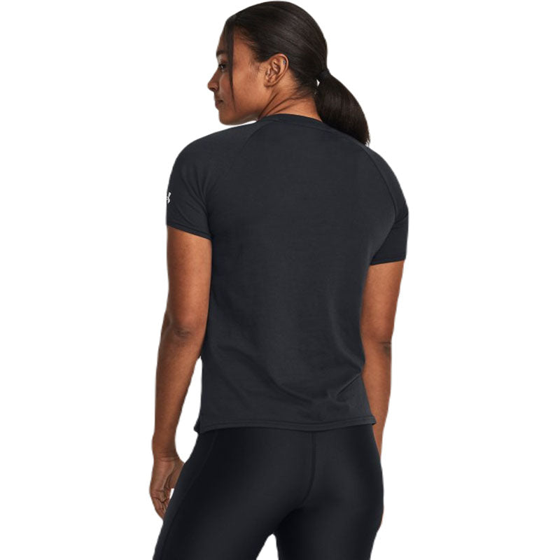 Under Armour Women's Stylish Black/White Athletic Short Sleeve Sweatshirt