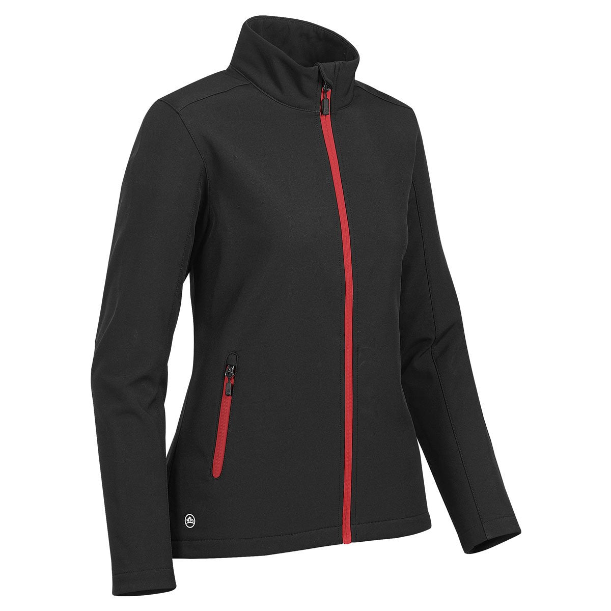 Stormtech Women's Stylish Black/Bright Red Orbiter Softshell Jacket