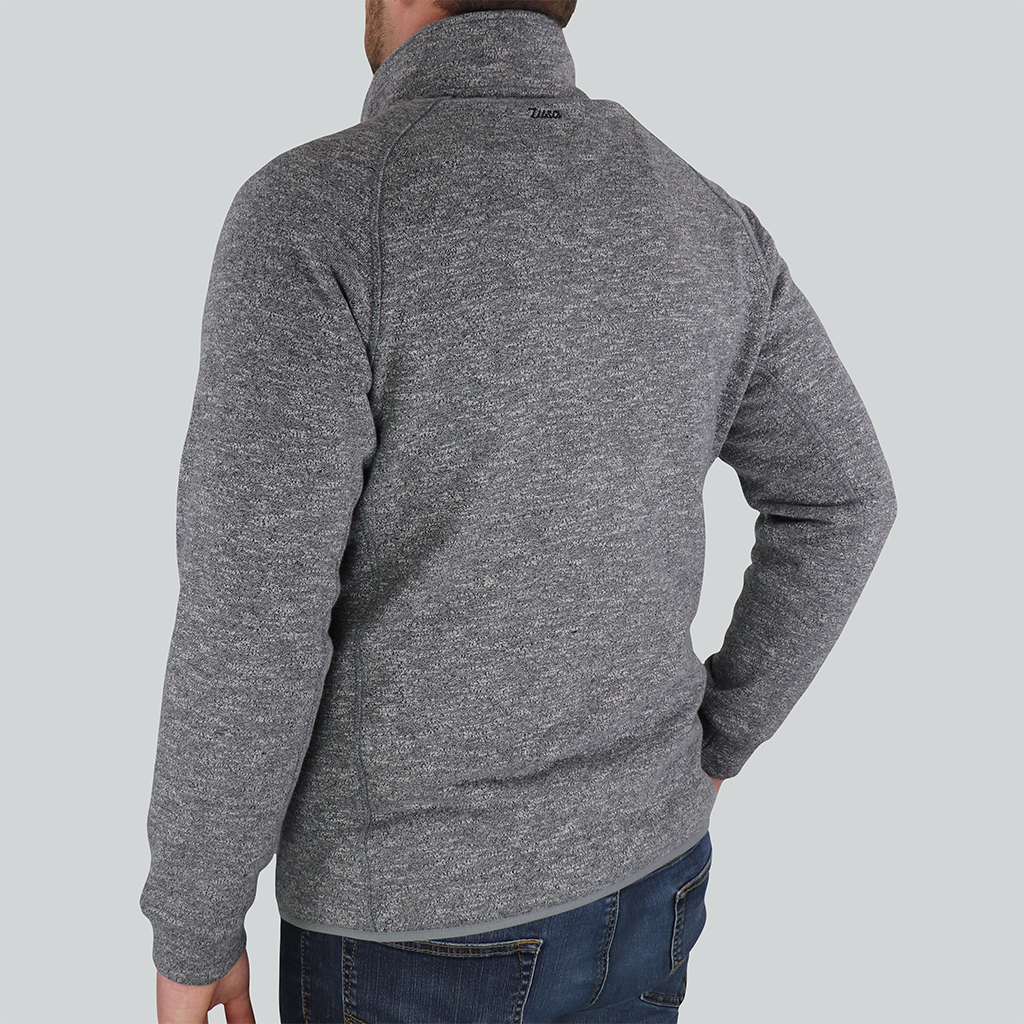 Zusa Men's Light Grey Heather Midtown Fleece Full-Zip: The Ultimate Corporate Outerwear