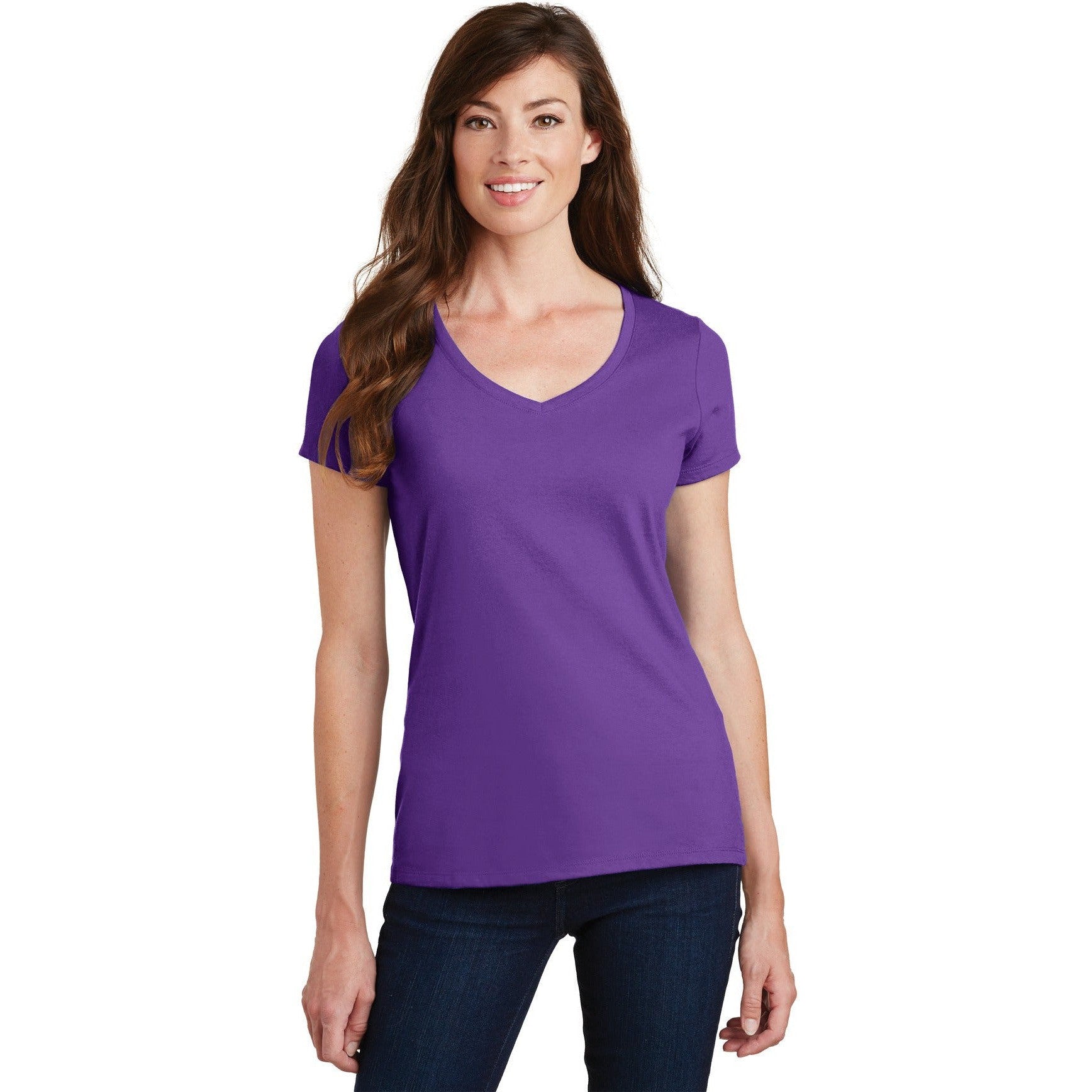 Hurry! Limited Stock - Port & Company Ladies' Favorite V-Neck Tee on Closeout