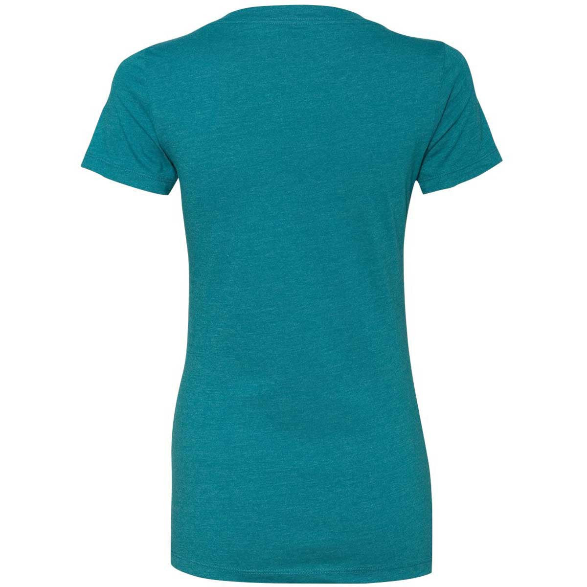 Next Level Women's Stunning Teal CVC Deep V Tee