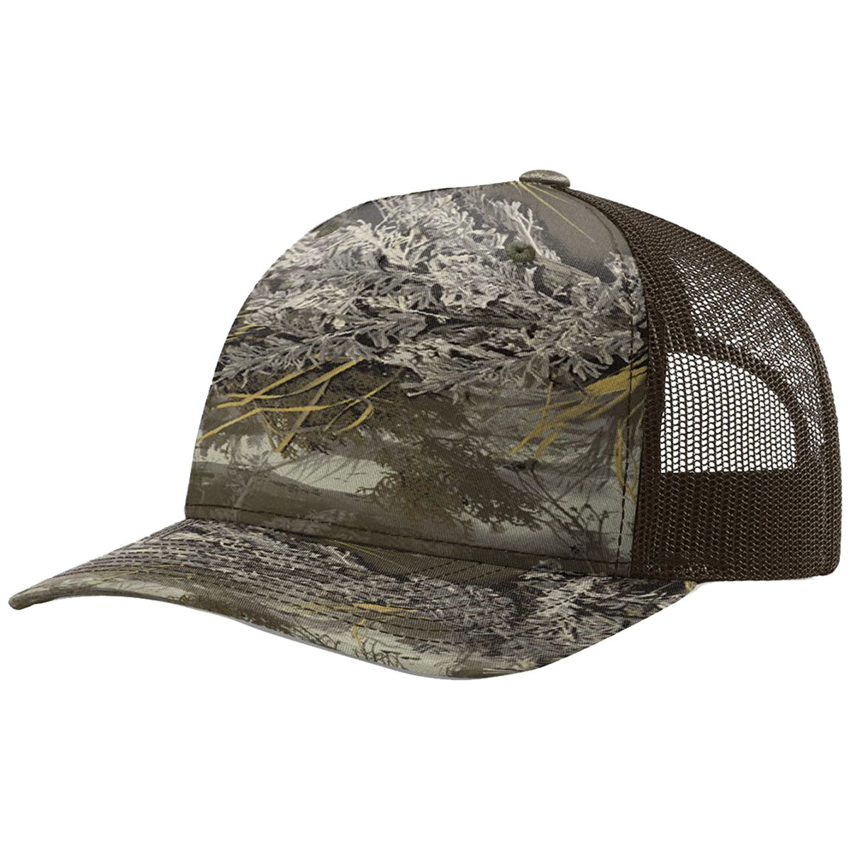 Richardson Realtree Max-1 XT/Brown Camo Five Panel Trucker Hat