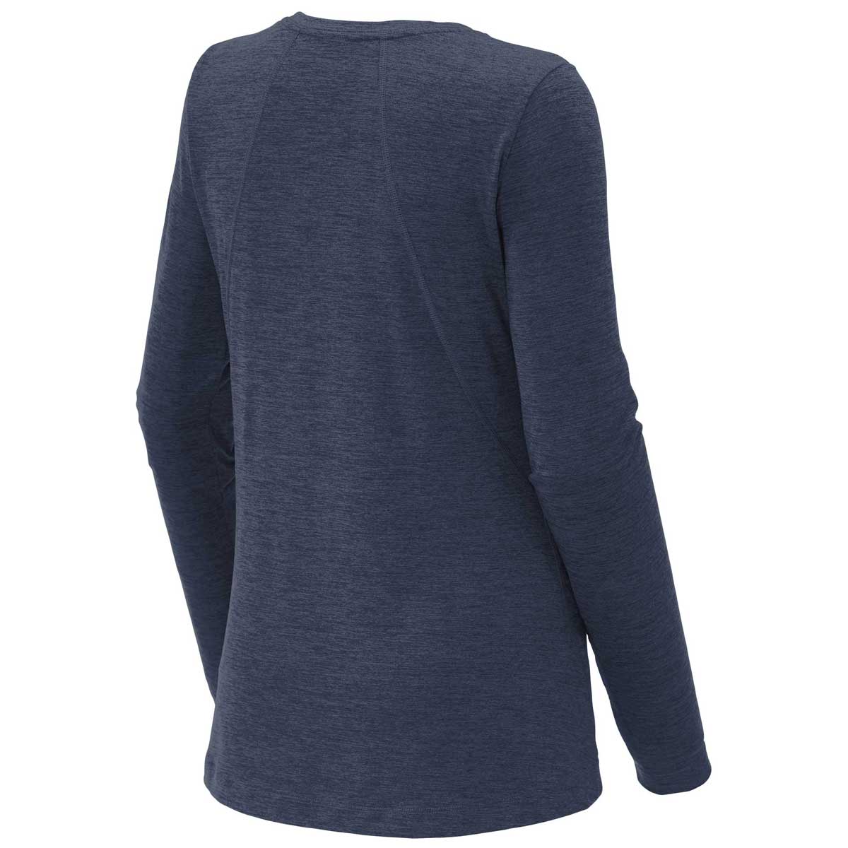 Sport-Tek Women's Dark Denim Heather Exchange 1.5 Long Sleeve Crew - The Perfect Blend of Style and Comfort