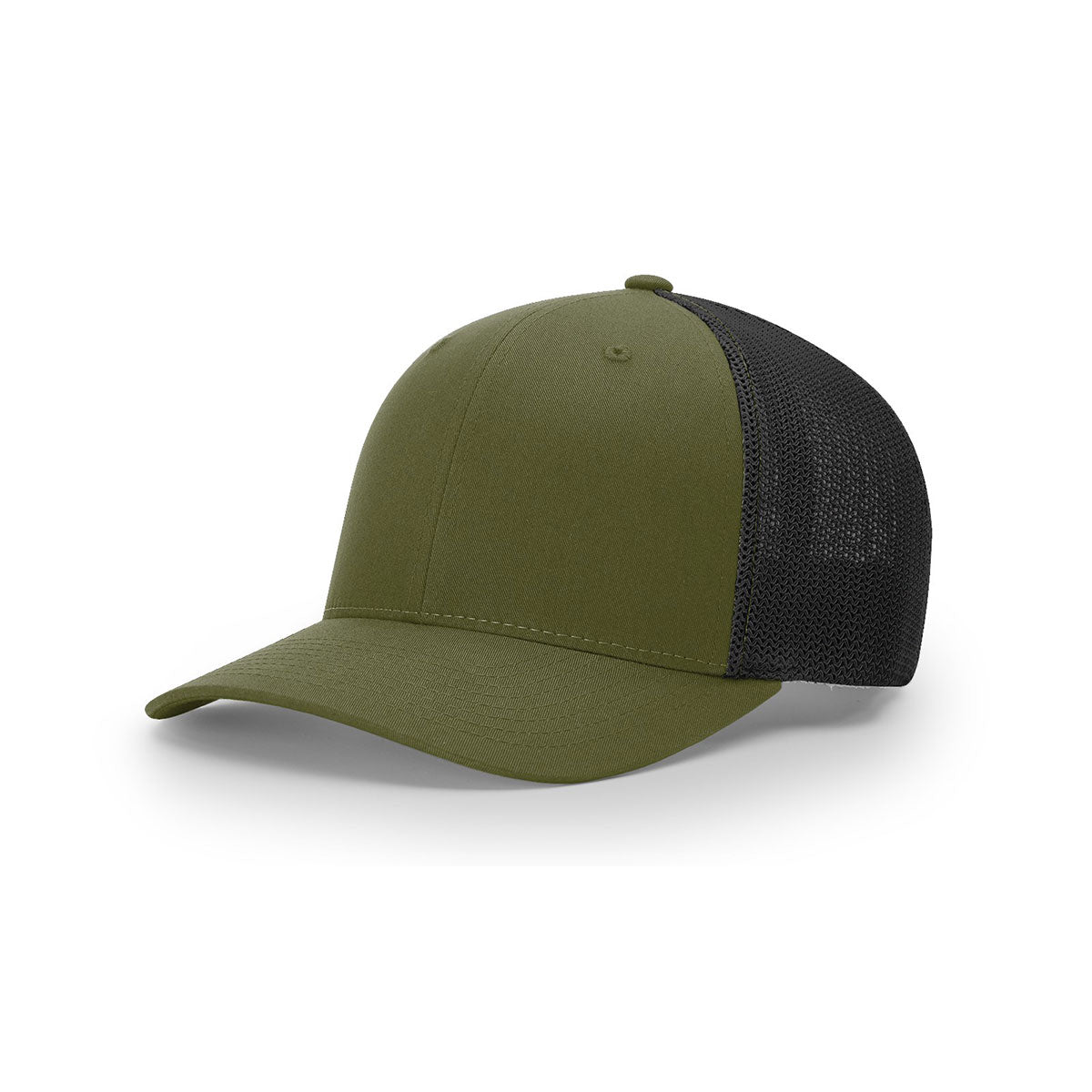 Richardson R-Flex Mesh Back Split Trucker Hat: Loden/Black Style