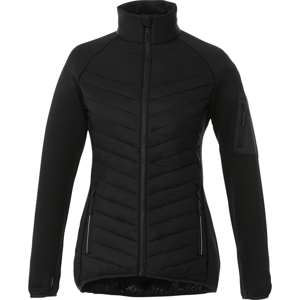 Elevate Women's Stylish Black Banff Hybrid Insulated Jacket
