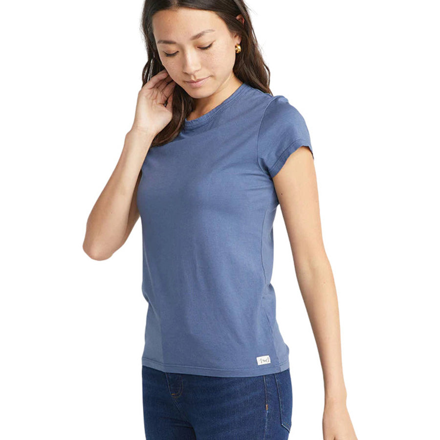 Marine Layer Women's Stunning Faded Navy Signature Crew T-Shirt