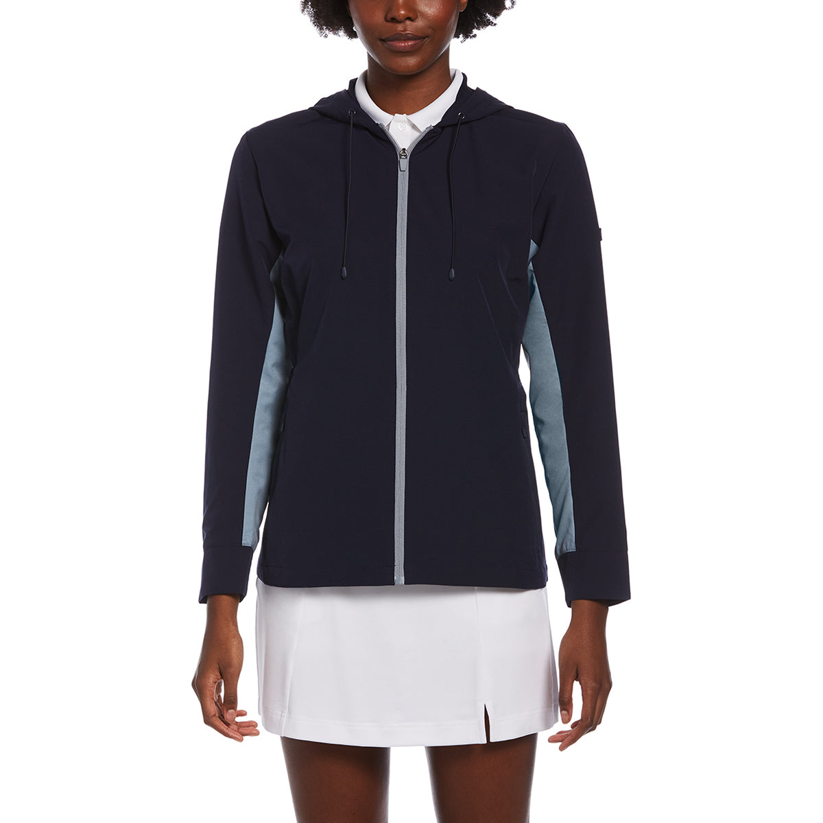 Perry Ellis Women's Navy Full Zip Peacoat - Stylish Outdoor Essential