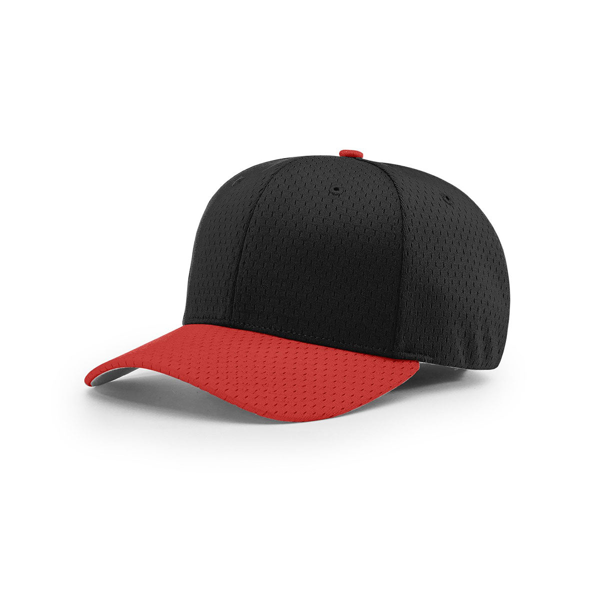 Richardson On-Field Pro Mesh R-Flex Cap: Black/Red Combo
