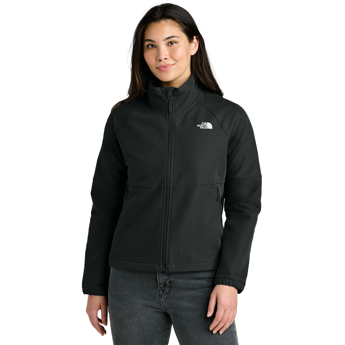 The North Face Women's Stylish Black Heather Barr Lake Soft Shell Jacket