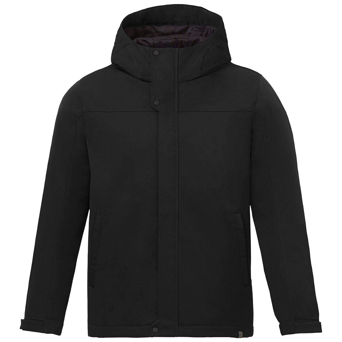 Elevate Men's Black Lena Eco Water-Repellent Insulated Hooded Jacket: Your Ultimate Cold-Weather Companion