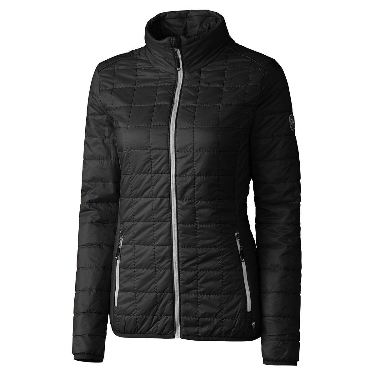 Cutter & Buck Women's Stylish Black Rainier Jacket - Embroiderable Fashion!