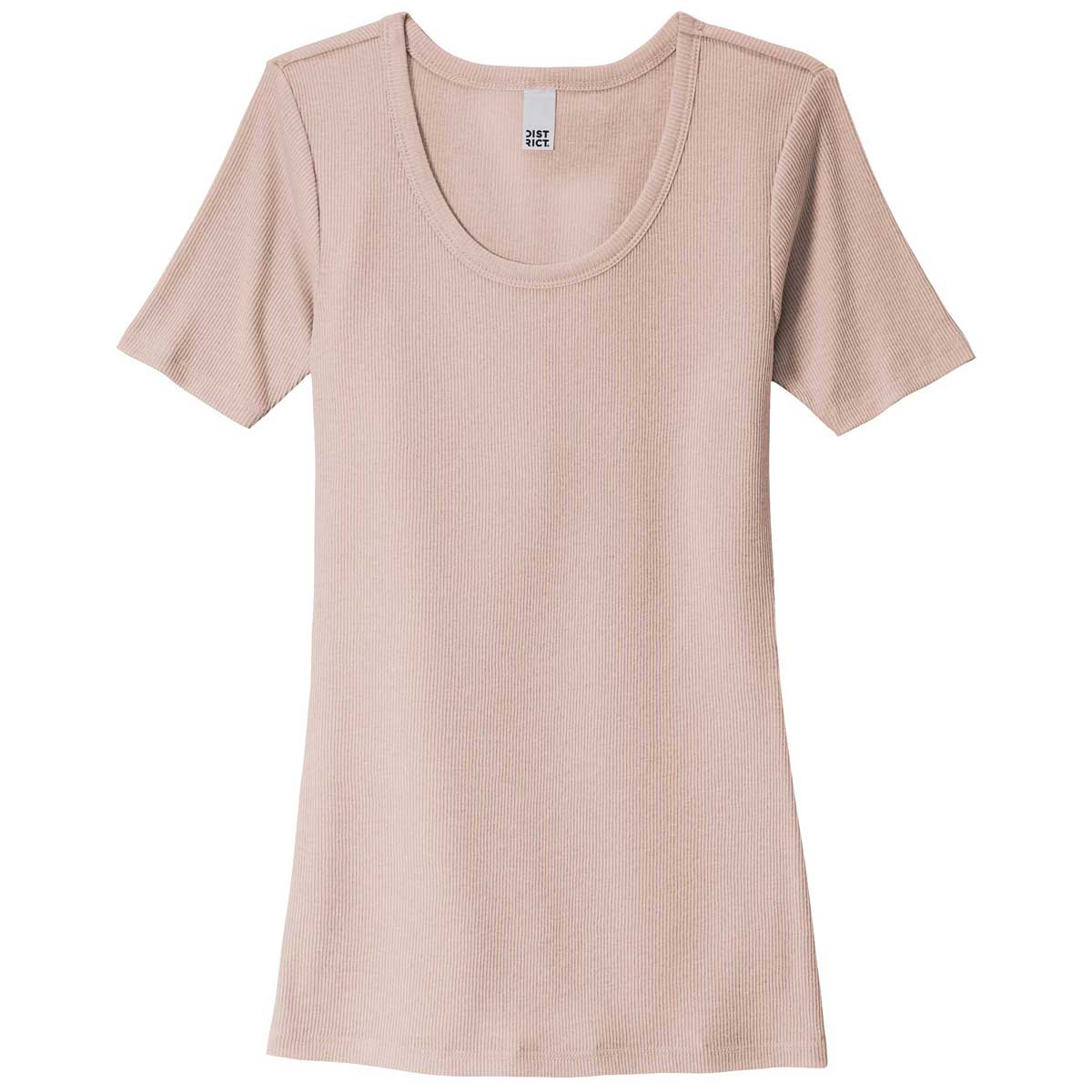 District Women's Smokey Iris V.I.T. Rib Scoop Neck Tee - A Fashionable Essential