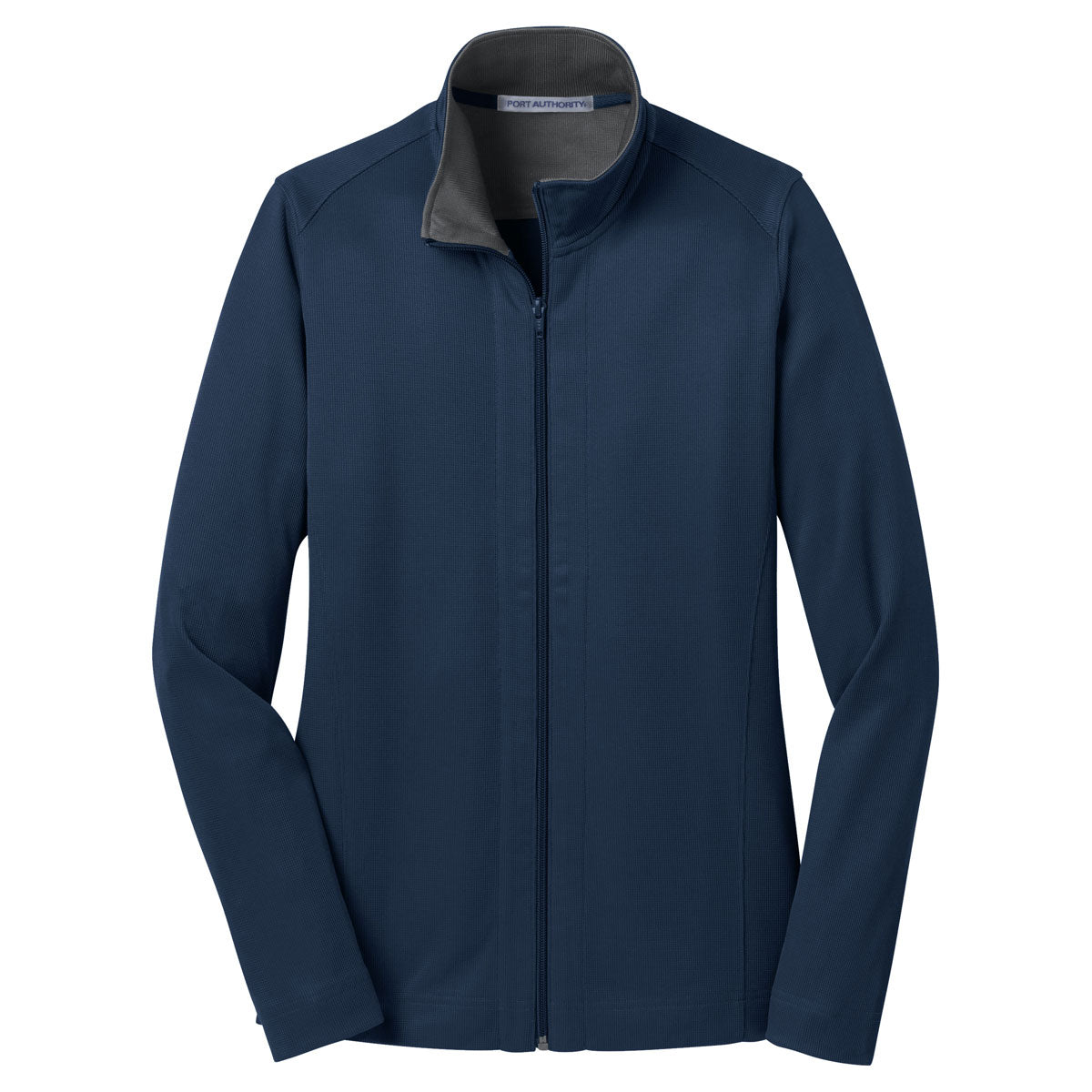 Port Authority Women's Stunning Regatta Blue/Iron Grey Vertical Texture Full-Zip Jacket